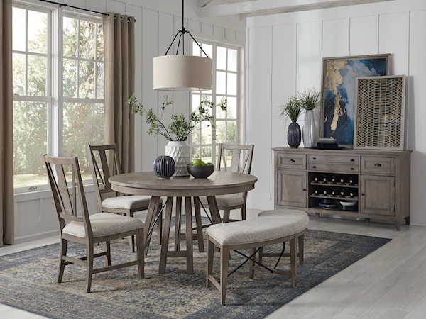 5-Piece Dining Set with Bench