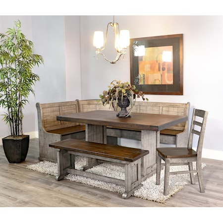 Two-Tone Breakfast Nook with Chair