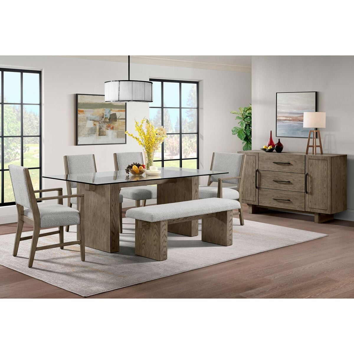 Elements International Conner Dining Table