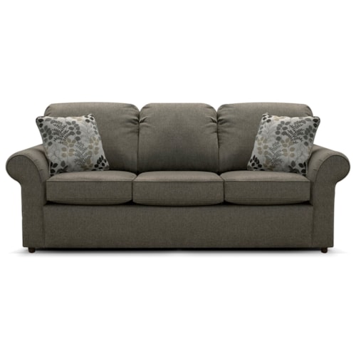 Casual Sofa with Flared Rolled Arms