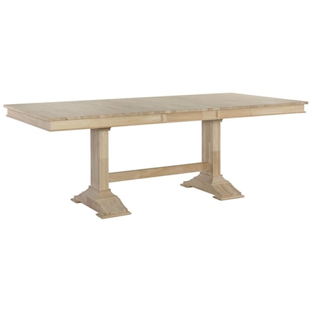 Transitional Trestle Table Top & Trestle Table Base