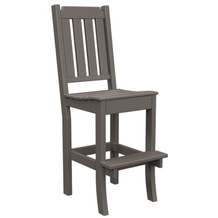 Country Slat-Back Bar-Height Side Chair