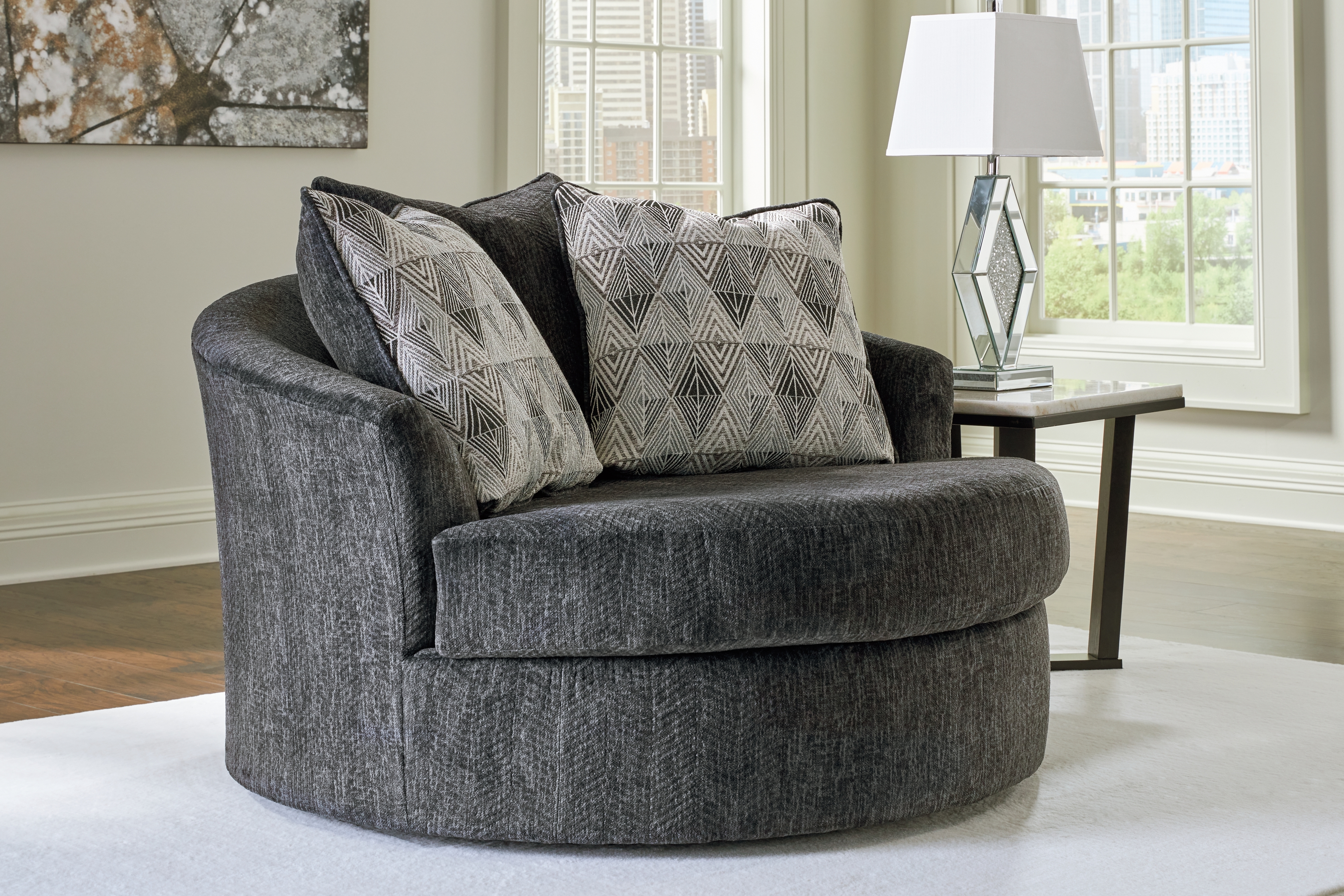 Oversized Swivel Accent Chair