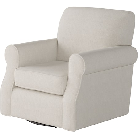 Swivel Chair with Rolled Arms