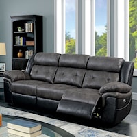 Transitional Power Motion Sofa with USB Port