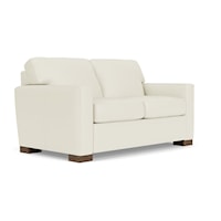 Contemporary Loveseat with Loose Pillow Back