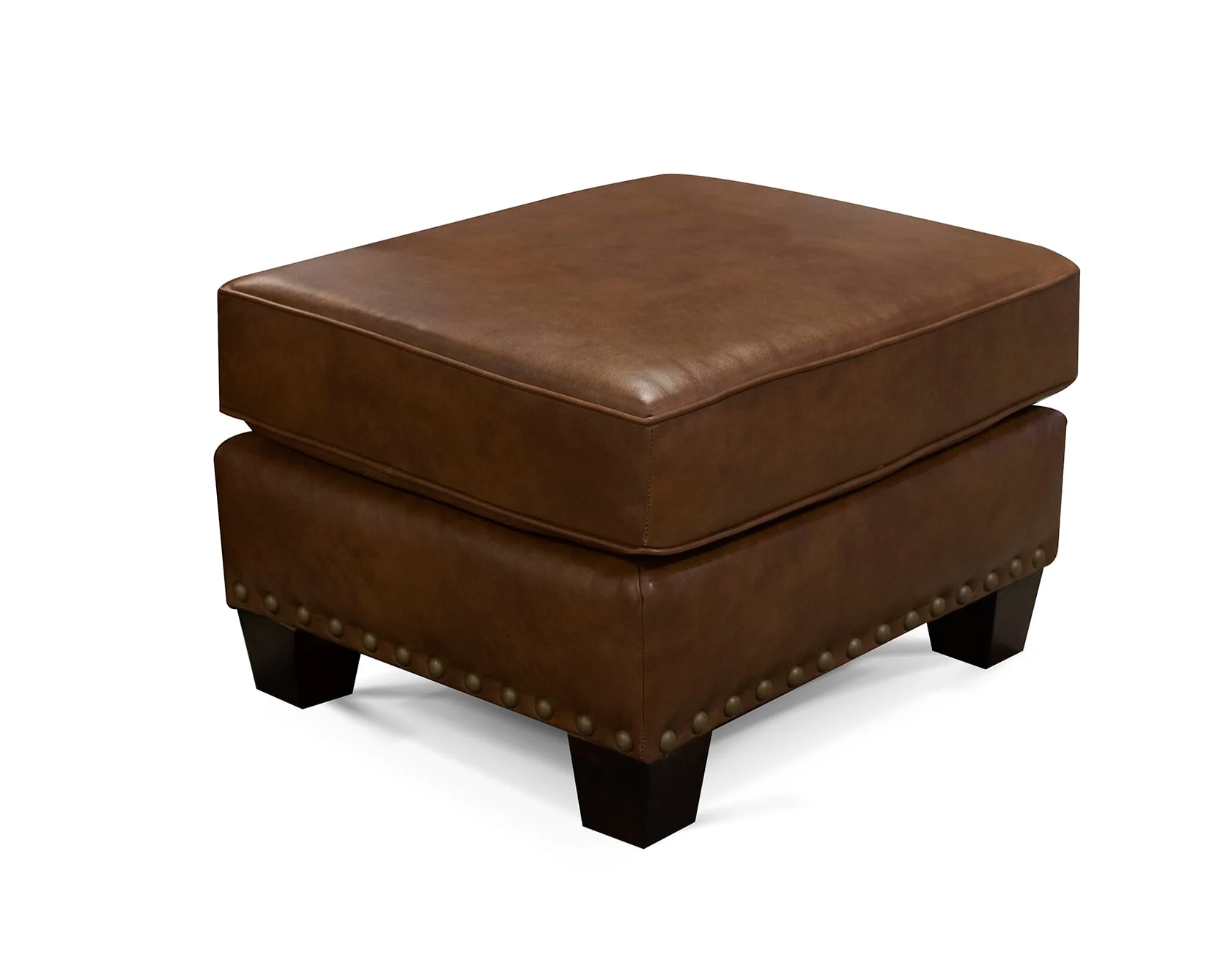 England 5300AL/N Series 5307ALN Leather Accent Ottoman with Nailhead