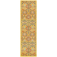 2'3" x 7'6" Yellow Multicolor Runner Rug