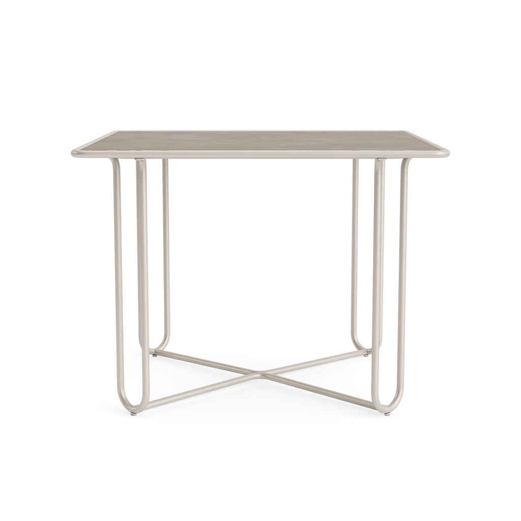 38" Sq. Aluminum Dining Table w/Ceramic Top