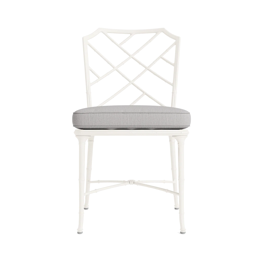 Cushioned Lattice-Back Dining Side Chair
