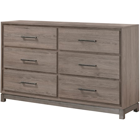 Contemporary 6-Drawer Dresser