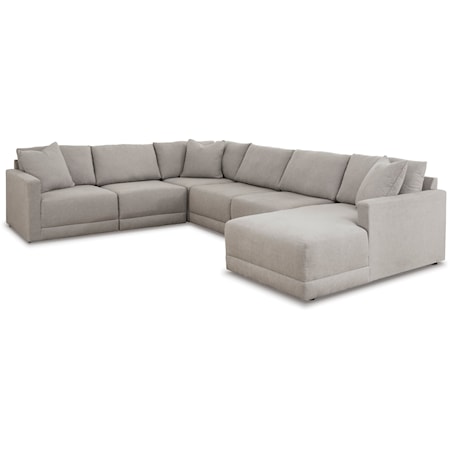 6-Piece Sectional with Chaise