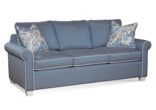 Casual Queen Sleeper Sofa with Loose Back Cushions