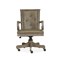 Farmhouse Upholstered Swivel Chair