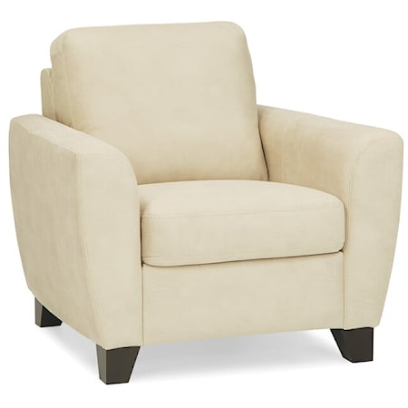 Marymount Contemporary Upholstered Chair with Teardrop Arms