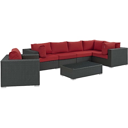 Outdoor 7 Piece Sectional Set
