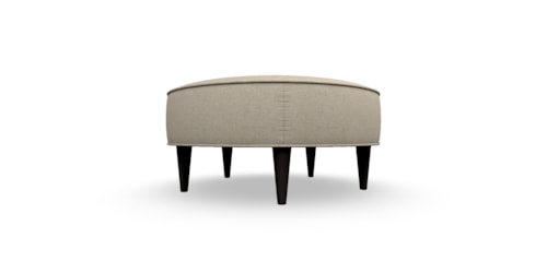 Contemporary Round Ottoman with Two Pillows