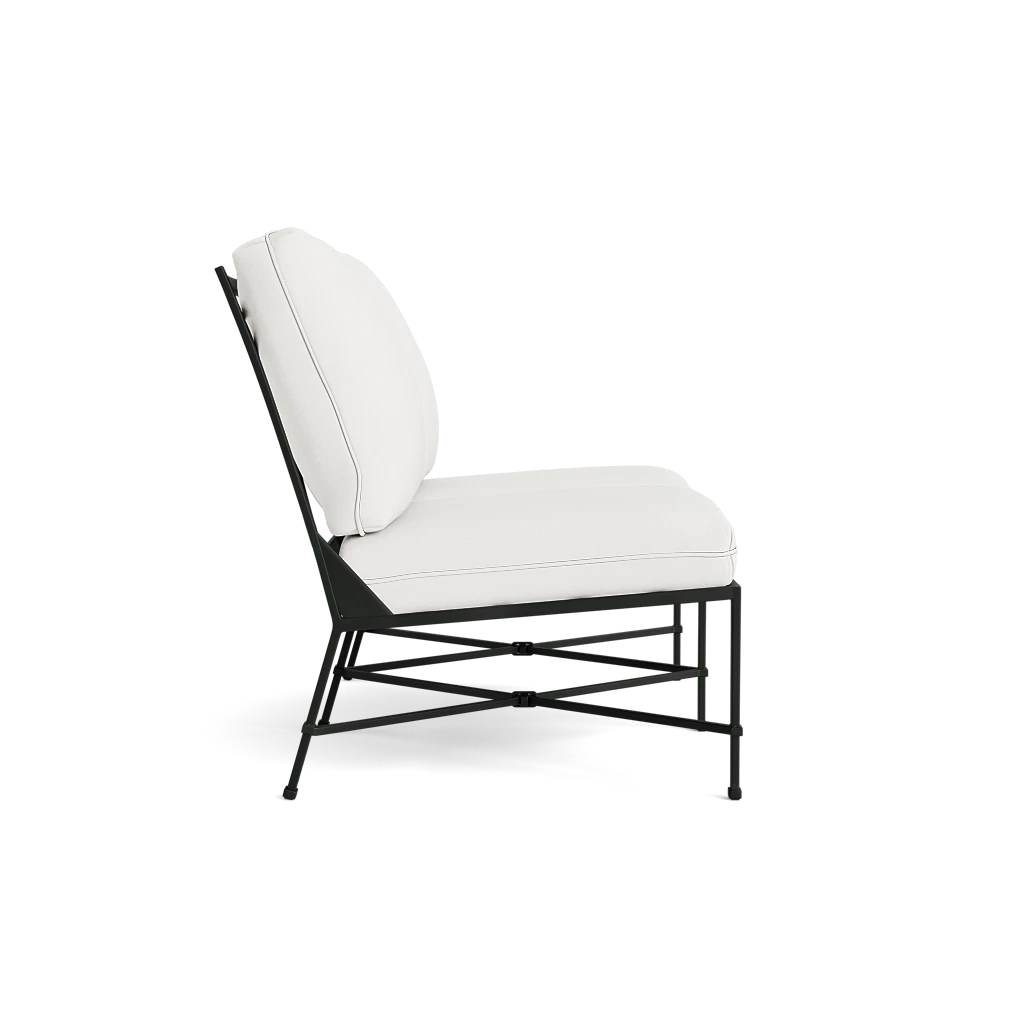 Brown Jordan Venetian X-Back Armless Loveseat