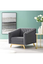 Modway Valiant Vertical Channel Tufted Performance Velvet Armchair