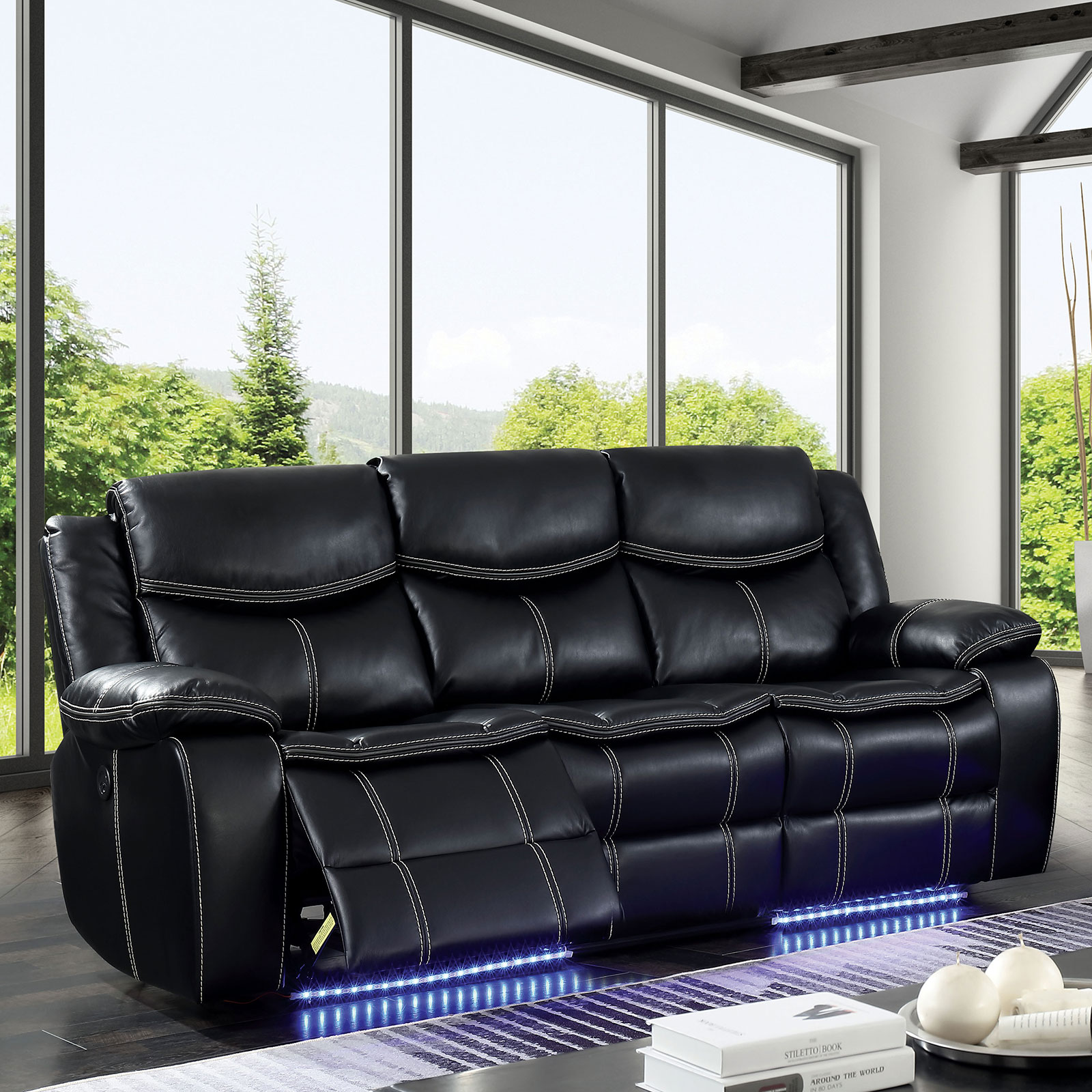 couch with led lights