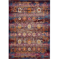 4' x 6' Red/Multicolor Rectangle Rug