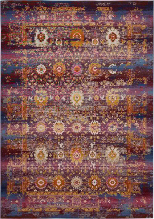 4' x 6' Red/Multicolor Rectangle Rug