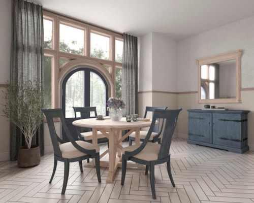 7-Piece Transitional Round Dining Set