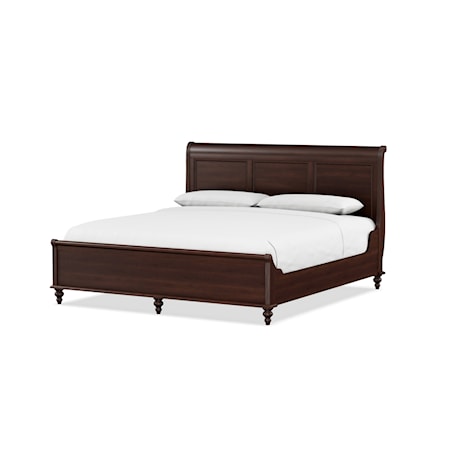 King Sleigh Bed with Low Footboard