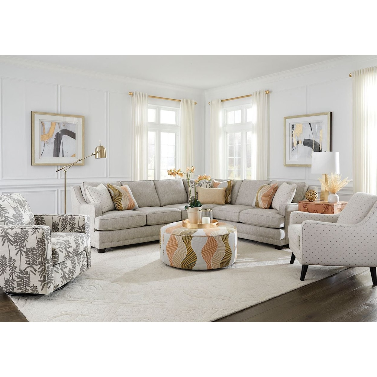 Fusion Furniture 7000 LOXLEY COCONUT Living Room Set