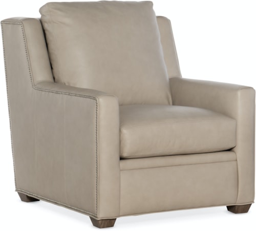 Transitional Accent Chair with Nailhead Trim