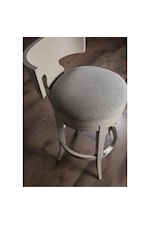 Artistica Fuente Contemporary Swivel Barstool with Upholstered Seat