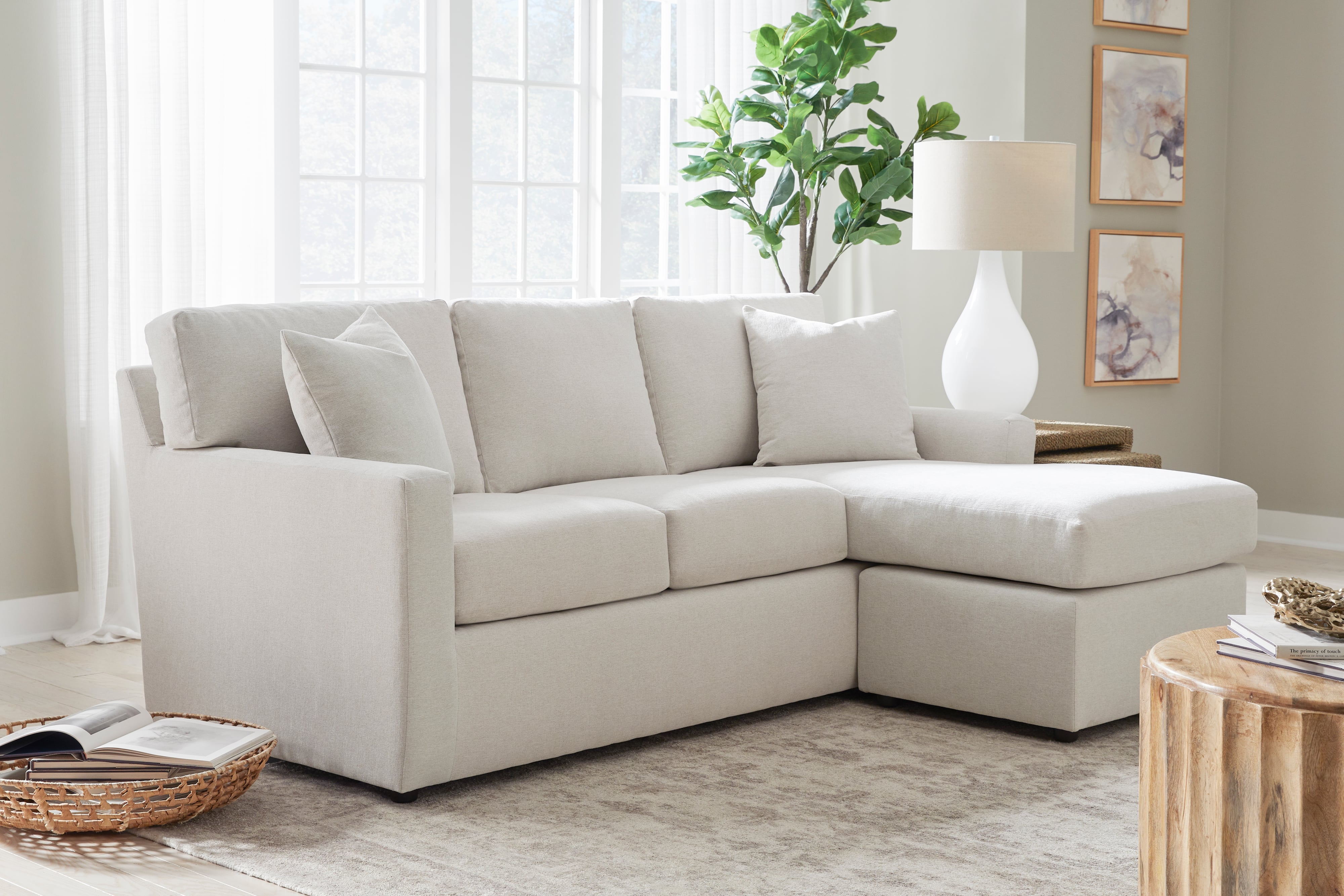 Queen Sleeper Sofa with Chaise