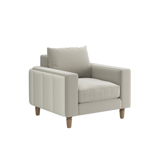 Contemporary Lounge Chair with Channel Detailing