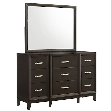 9-Drawer Dresser and Mirror Set