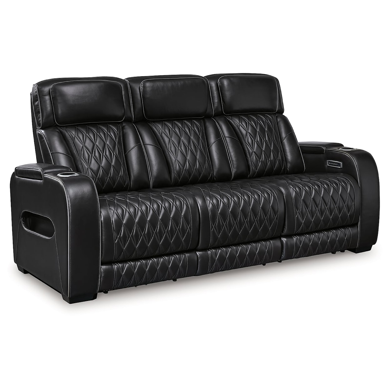 Signature Design Boyington Power Reclining Sofa with Adj Headrest