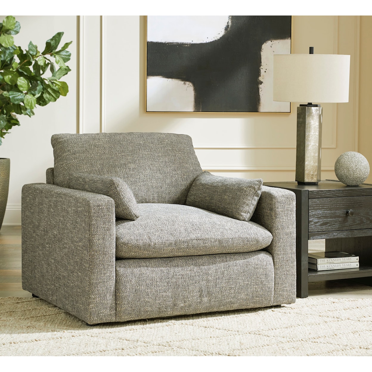 Benchcraft Dramatic Oversized Chair and Ottoman