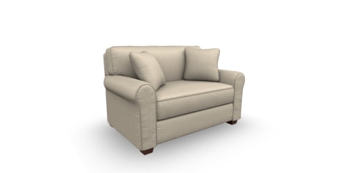 Transitional Chair and a Half with Two Pillows