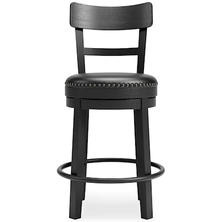 Counter Height Upholstered Swivel Barstool