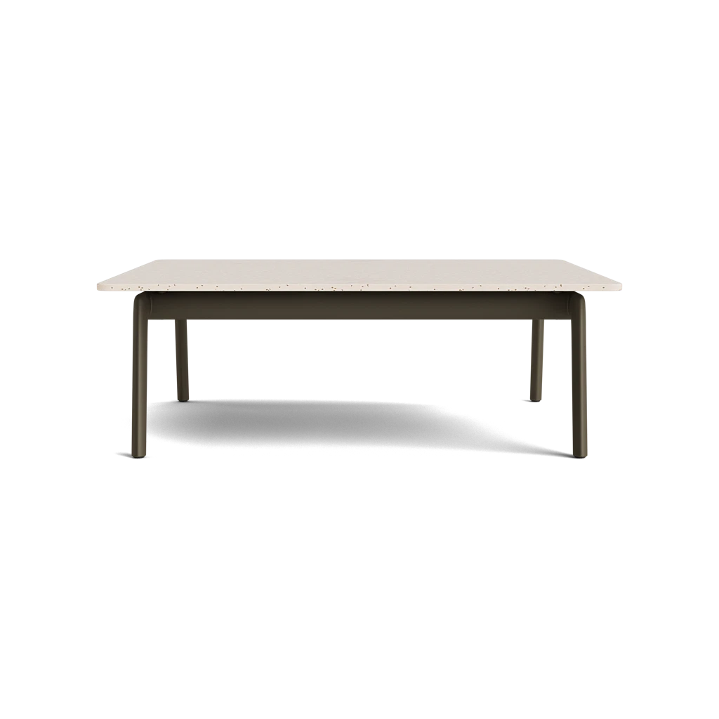 Brown Jordan H 36" Square Stone-Top Coffee Table