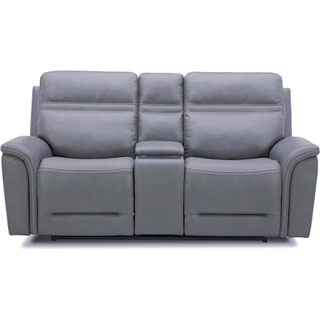 Casual Power Reclining Loveseat with Console and USB Ports