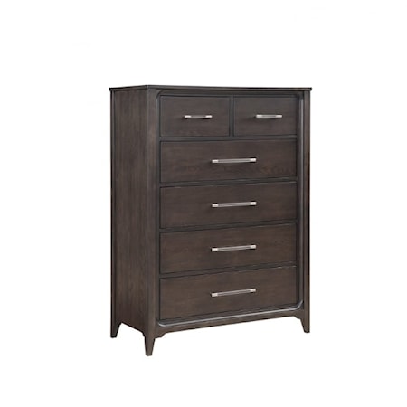 Contemporary 6 Drawer Bedroom Chest