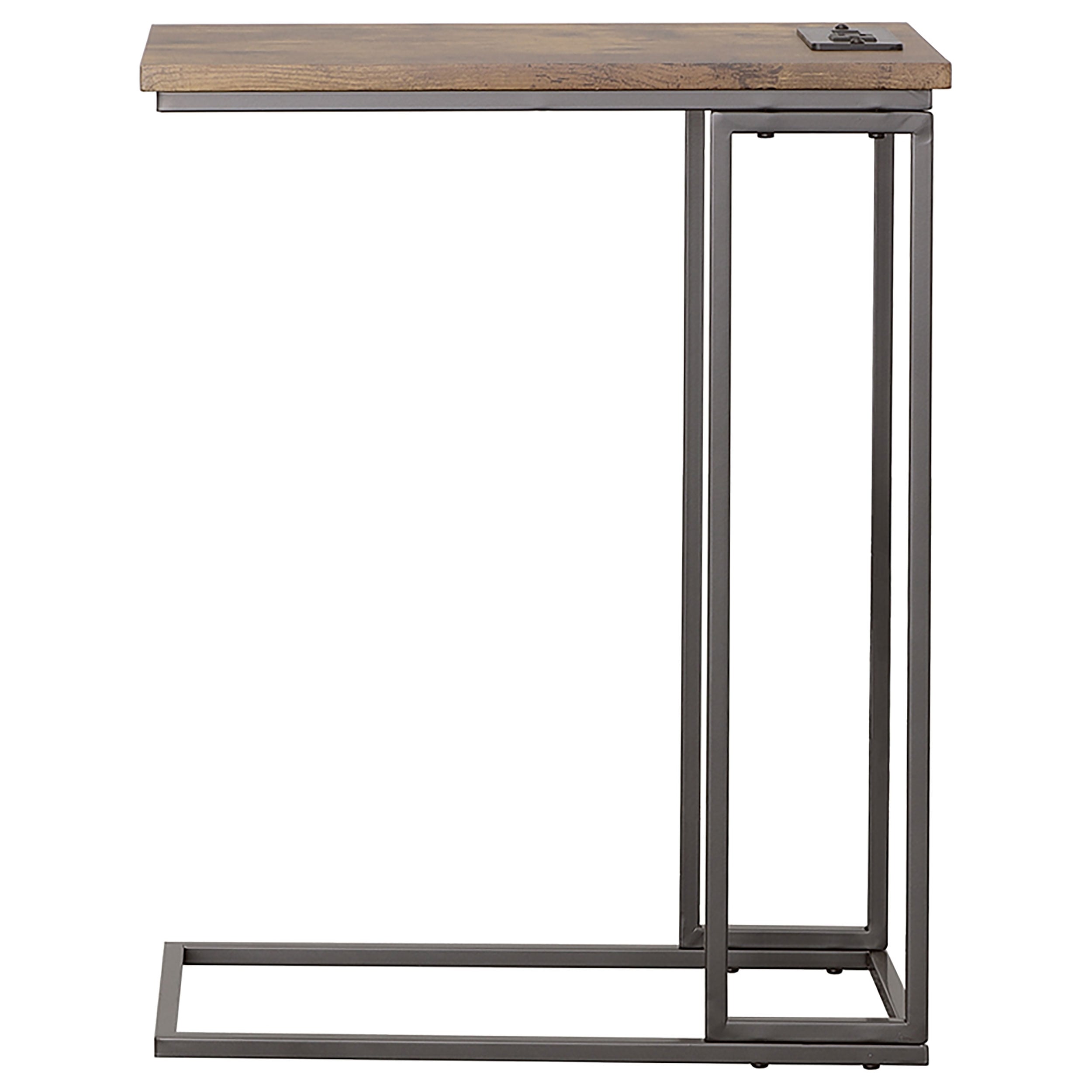 Rudy C-Shaped Side Table w/ Power Outlet