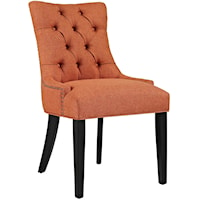Fabric Dining Chair with Button Tufting