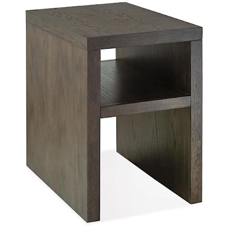 Contemporary End Table with Open Display Shelf