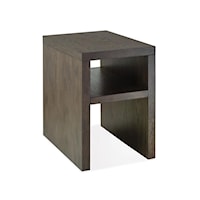 Contemporary End Table with Open Display Shelf