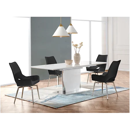 Dining Table Set with 4 Dining Chairs