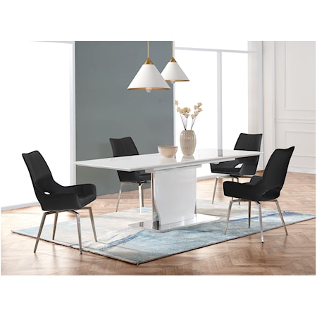 Dining Table Set with 4 Dining Chairs