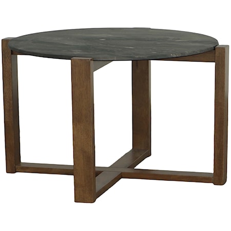 Transitional Round Cocktail Table