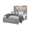 Global Furniture Tiffany Queen Storage Bed with Built-In Lamps