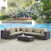 Modway Convene Outdoor 7 Piece Sectional Set